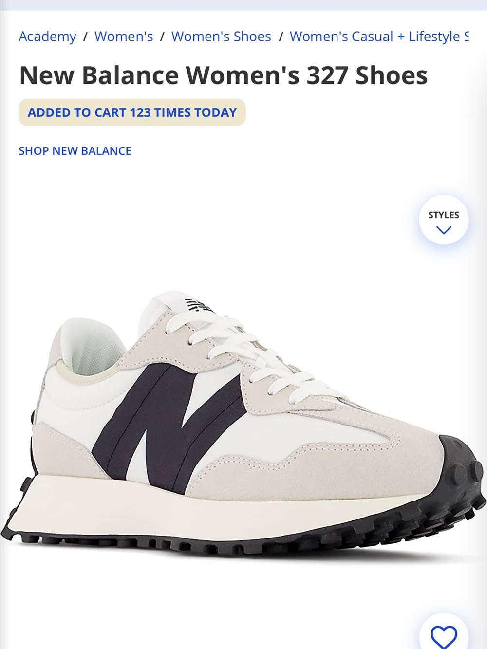 Women’s New Balance 327 size 9.5